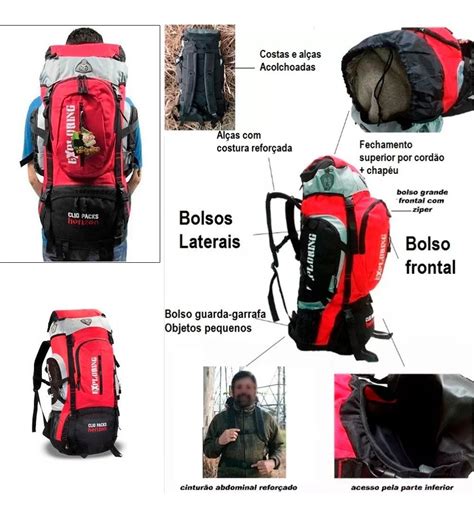 Mochila Camping Bolsa Trilha 55 Litro Impermeavel Viagem Mercado Livre