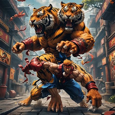 Street Fighter Rpg Tiger Uppercut Surreal 8k Hyperreal Ai Generated