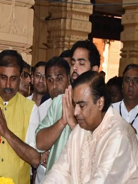 Mukesh Ambani Somnath Temple Gujarat Visit With Son Akash Ambani On