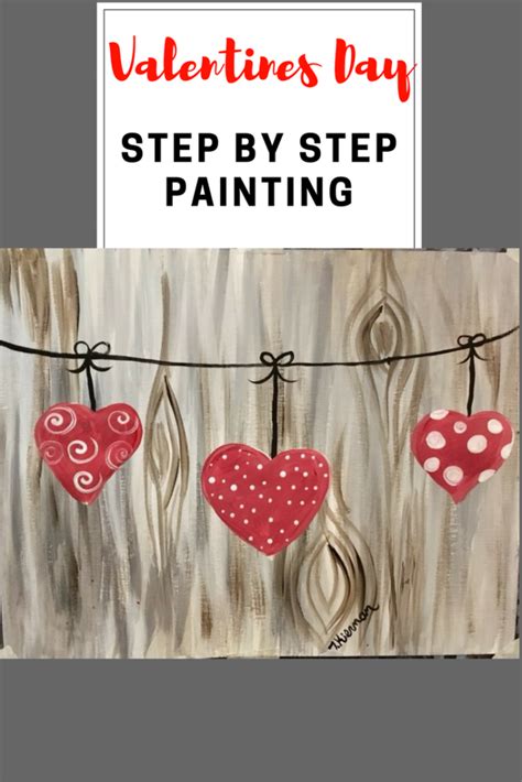 How To Paint Hearts On A String Tracie S Acrylic Canvas Tutorials