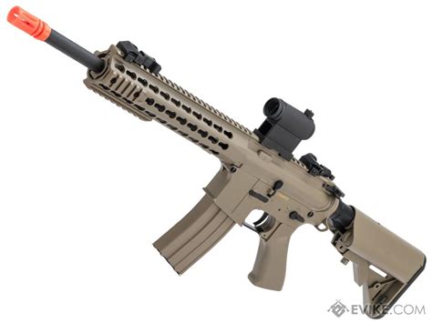 Cyma Sport M4 Carbine W 10 Keymod Handguard Color Tan Airsoft