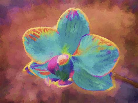 Blue Orchid Painting at PaintingValley.com | Explore collection of Blue ...