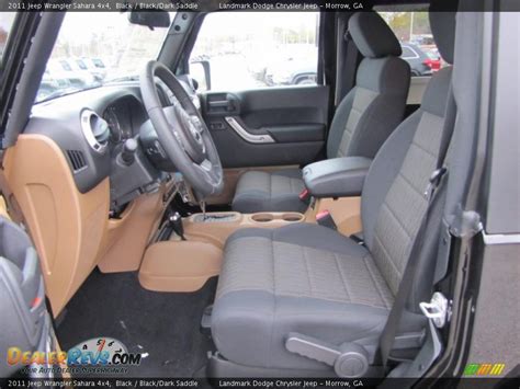 Black Dark Saddle Interior 2011 Jeep Wrangler Sahara 4x4 Photo 7