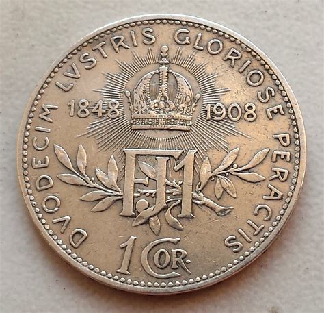 1 Korona 1908 Austria, Srebrna moneta - 7196614210 - oficjalne archiwum ...
