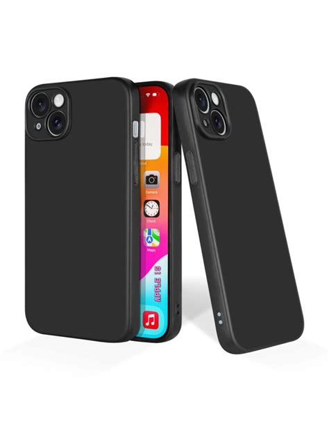 Buy Plain Black Soft Silicone Case for Apple Iphone 15 at Rs. 99 Only - Zapvi