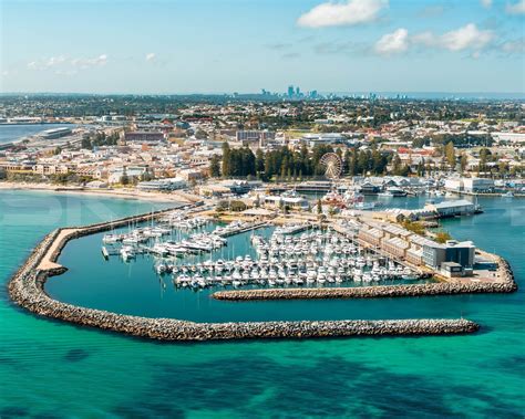 Birds Eye View Of Fremantle Waterfront Sky Perth