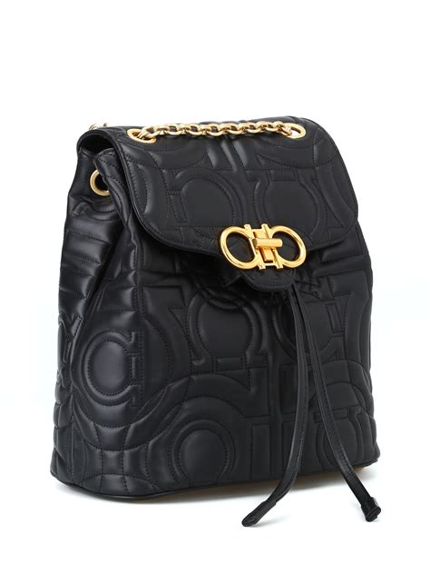 Backpacks Salvatore Ferragamo Gancini Quilted Small Backpack