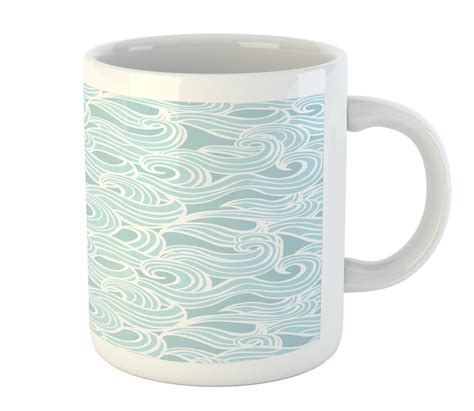 Ambesonne Underwater Aqua Ceramic Coffee Mug Cup For Water Tea Drinks