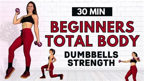 Beginner Full Body Minute Home Workout Dumbbells Low Impact