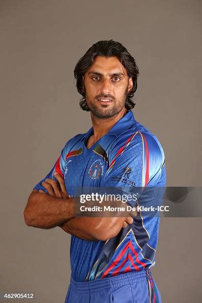 Shapoor Zadran Poses During The Afghanistan 2015 Icc Cricket World