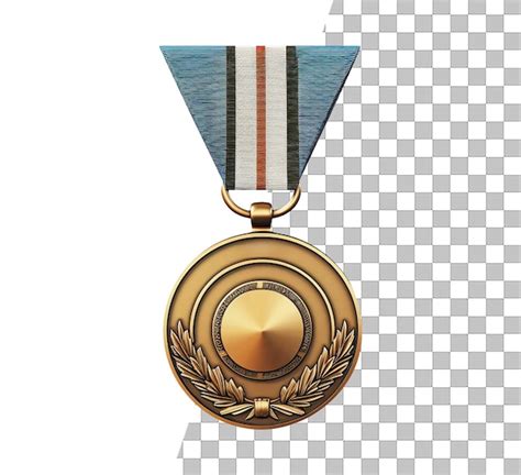 Medalla de soldado aislada insignia de mérito militar objeto con fondo