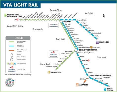 San Jose Vta Light Rail Map Map : Resume Examples