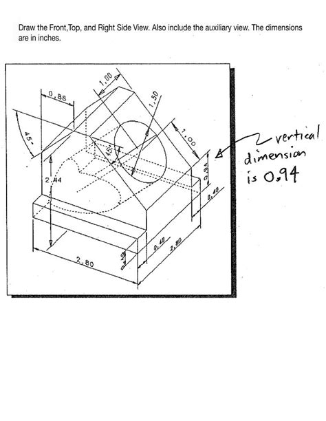 Solved Can someone help me with this Mechanical Drawing? | Chegg.com