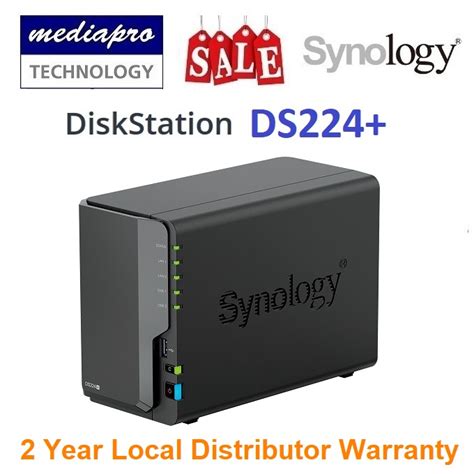 Synology Diskstation Ds224 2 Bay Nas Replace Ds220 Without Hdd 2 Years Local