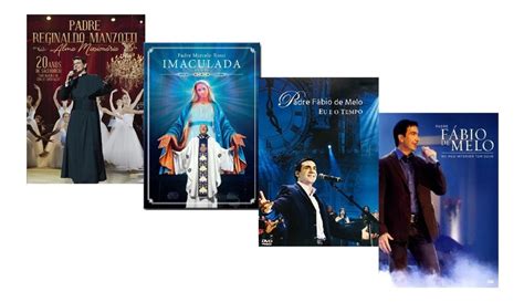 Kit 4 Dvds Padre Reginaldo Manzotti Rossi Fábio De Melo