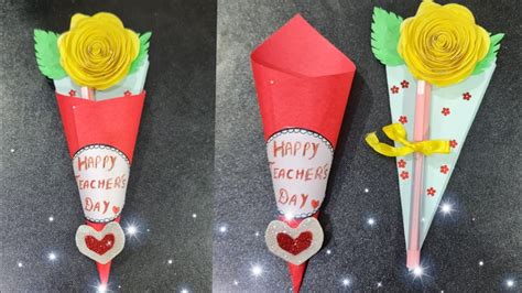 Diy Teacher S Day Pen Gift Card How To Make Teacher S Day Card