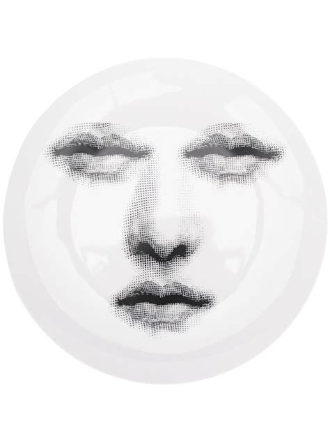 Fornasetti Eyes And Lips Print Plate White Farfetch