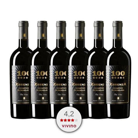 Caixa 6 Garrafas 100 Essenza Primitivo Di Manduria Ary Delicatessen