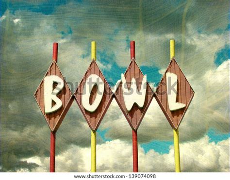 Aged Worn Vintage Bowling Alley Sign Stock Photo 139074098 | Shutterstock