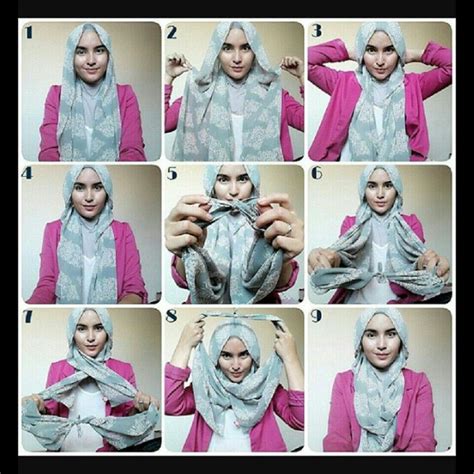 Step By Step Hijab Style Turban Hijab Hijab Scarf Hijab Outfit