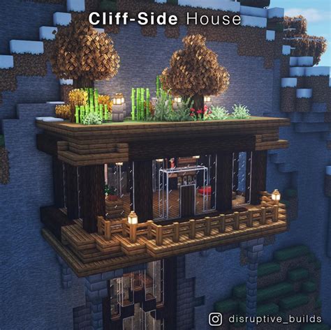 I Made A Modern Style Cliff Side House Rminecraftbuilds