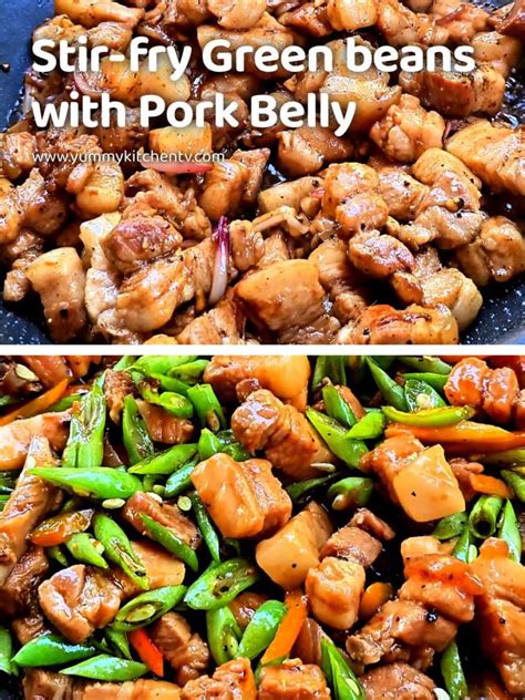 Stir Fry Green Beans With Pork Belly Yummy Kitchen