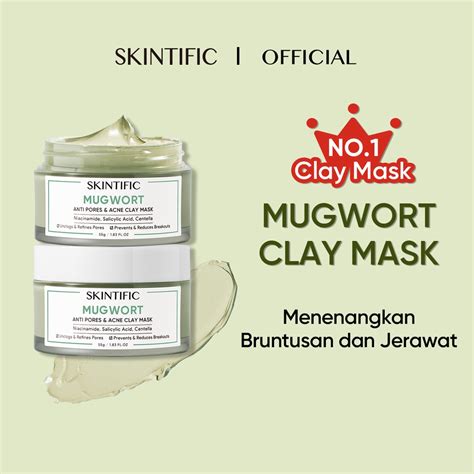 Jual Tasya Farasya Approved SKINTIFIC Mugwort Clay Mask Pore