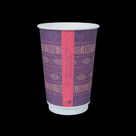 Compostable Double Wall Hot Paper Cup Oz Coffee Origins Series