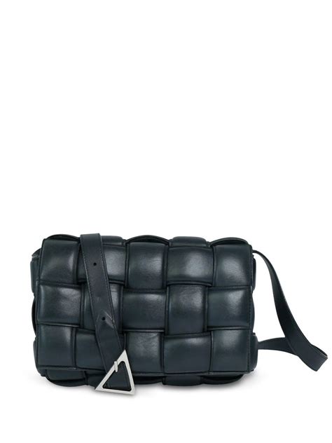 Pre Owned Bottega Veneta Padded Cassette Crossbody Bag In Black Modesens