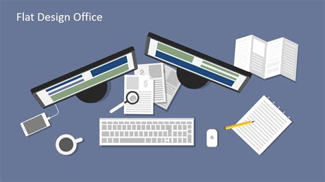 Flat Design Office Powerpoint Templates Slidemodel