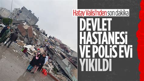 Hatay da polisevleri ve devlet hastaneleri yıkıldı