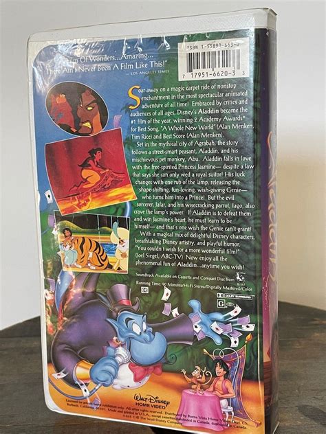 Walt Disneys Aladdin Vhs Black Diamond Etsy