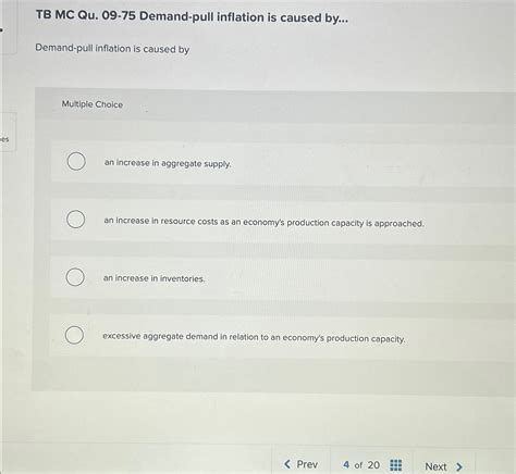 Solved Tb Mc Qu Demand Pull Inflation Is Caused Chegg