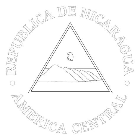 Nicaragua Patriotic Symbols Coloring Kids Crafts