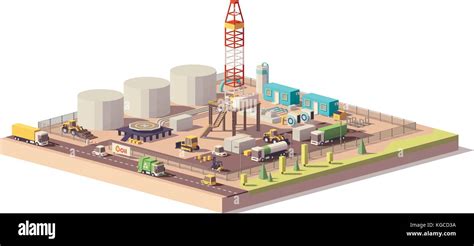 Onshore And Offshore Rig Stock Vector Images Alamy