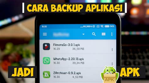 Cara Backup Aplikasi Android Menjadi File Apk Installer Youtube