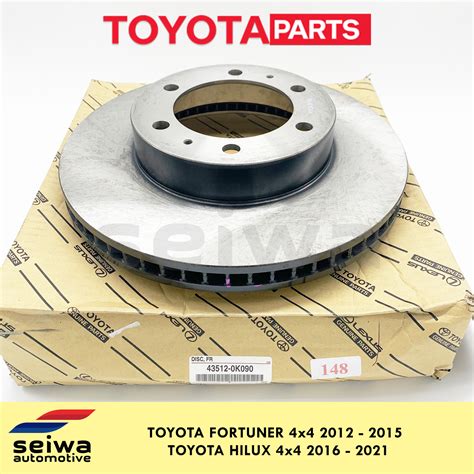 2012 2015 4x4 Toyota Fortuner Rotor Disc Front 2016 2021 4x4