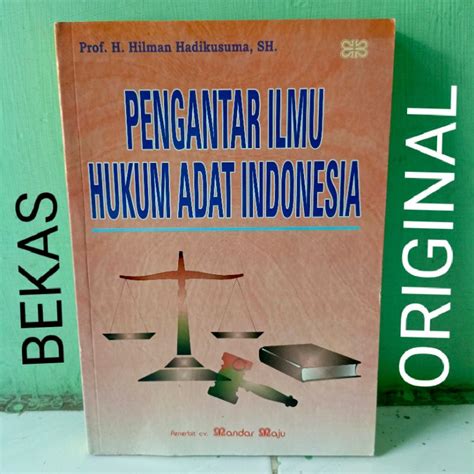 Jual Buku Pengantar Ilmu Hukum Adat Indonesia Penerbit Mandar Maju