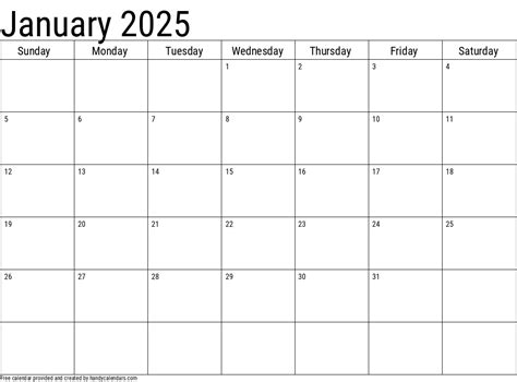 January Calendar To Print Calendar Patricia T Schrom