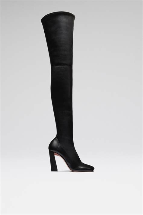 Marine Stretch Thigh High Boot Amina Muaddi Official Site