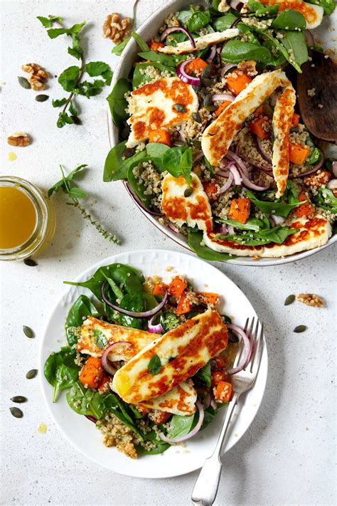 Halloumi Salad With Butternut Squash And Quinoa The Last Food Blog