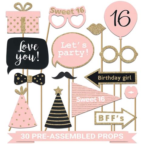 Buy Sweet Photo Booth Props Fully Assembled Th Birthday Photo