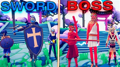 BOSS UNITS TEAM Vs SWORD TEAM Totally Accurate Battle Simulator