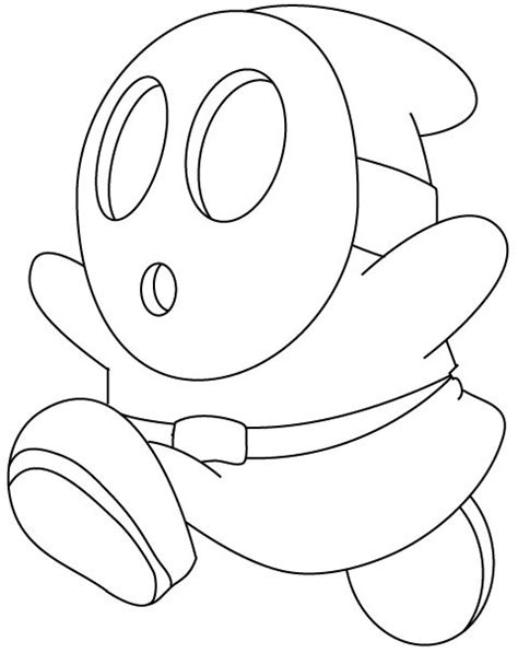 Step 9 Drawing Shy Guy From Nintendos Mario Kart Racing Easy Steps