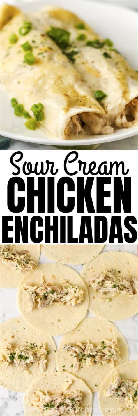 Sour Cream Chicken Enchiladas Easy Dinner Idea The Shortcut Kitchen