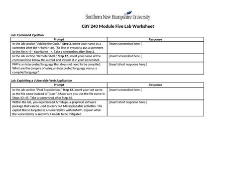 Cyb Module Five Lab Worksheet Cby Module Five Lab Worksheet