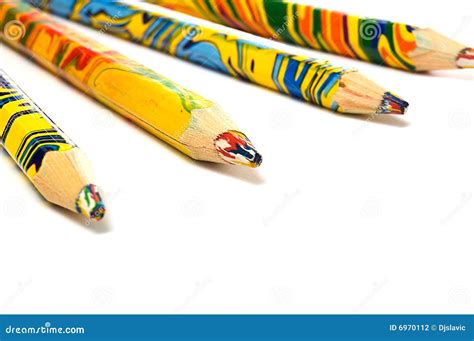 Set Of Multi Coloured Pencils Stock Photo Image Of Green Pigment