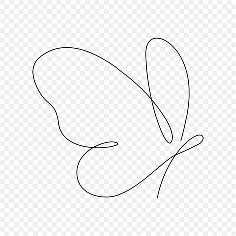 Line Draw Vector Minimalistic Butterfly Continuous Line Drawing The