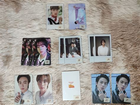 Onhand Bts Jin Official Photocards Pc Pob Sg Sg Dicon