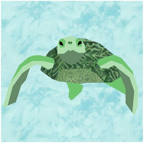 Sea Turtle Foundation Paper Pieced Quilt Pattern Reef Encounters Collection Etsy Paper